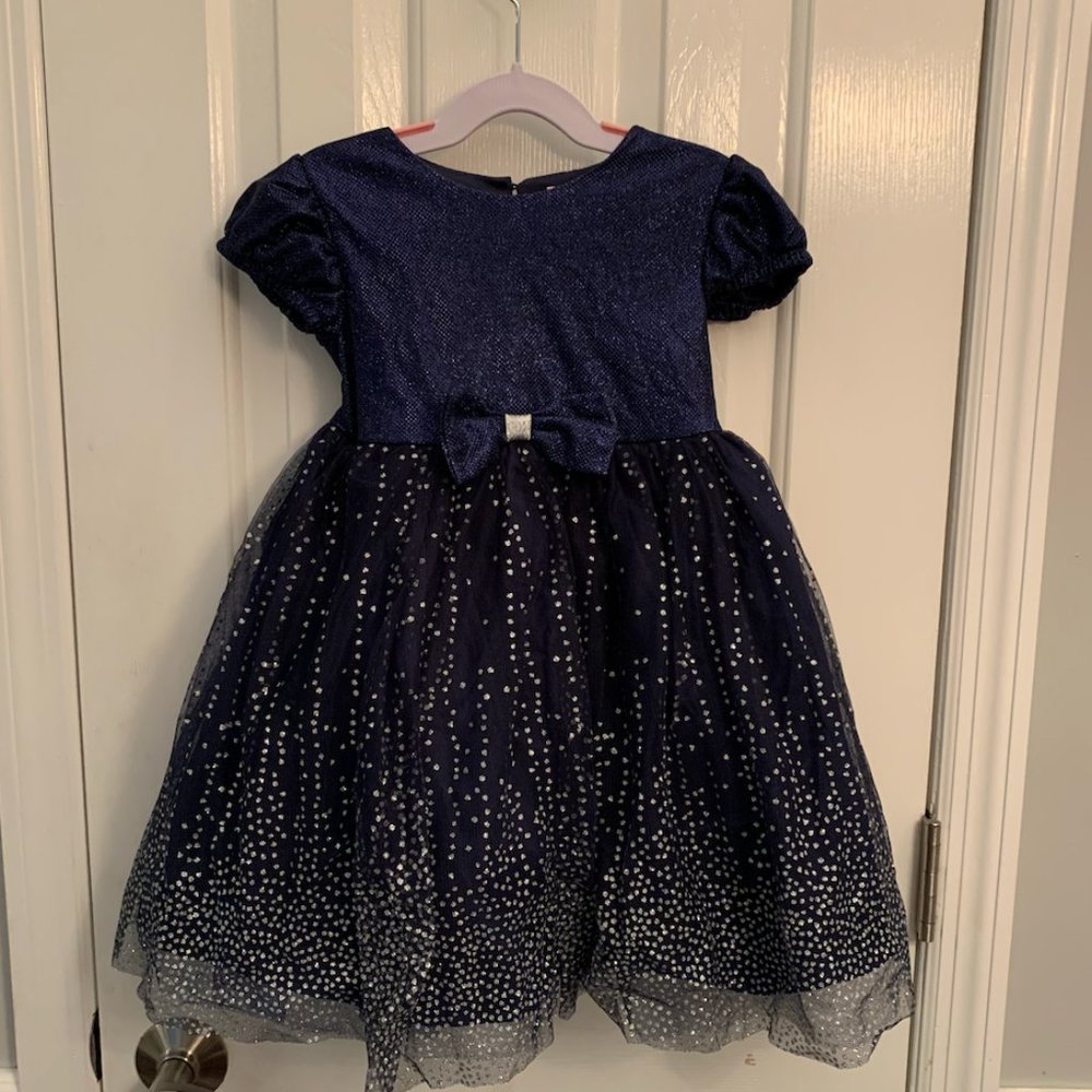 Blueberi Boulevard Blue Sparkle Dress Size 4T